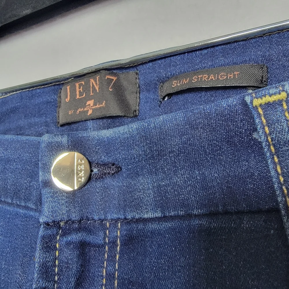Women's JEN7‎ Slim Straight Blue Jeans SIZE 18 Misses  #878